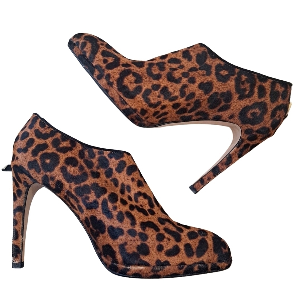 LK BENNETT CALF HAIR LEOPARD HEELS SZ 9